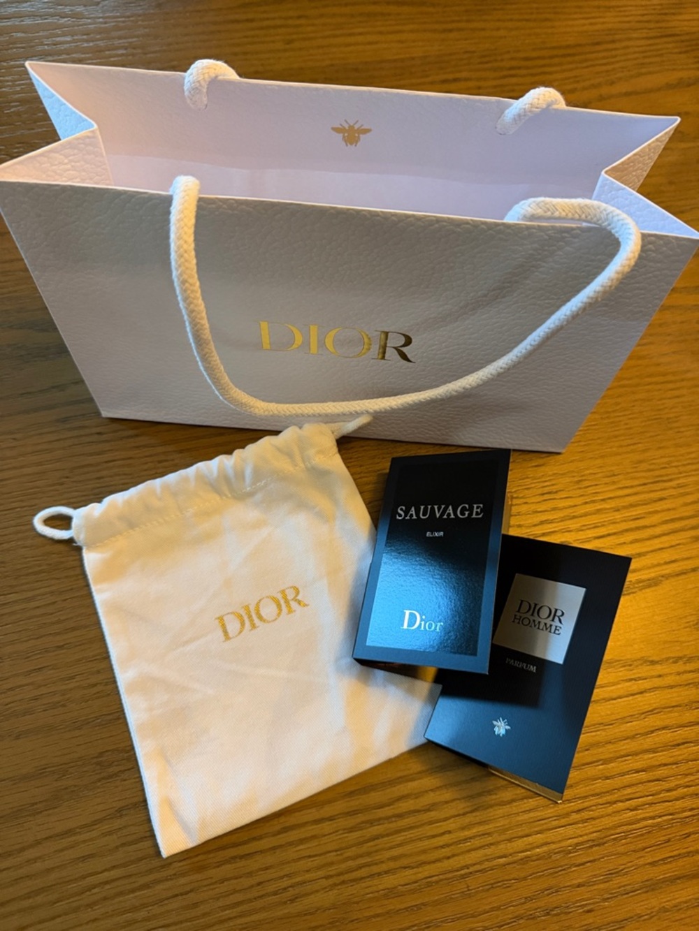 Dior Gift Bag & Samples with Drawstring Bag